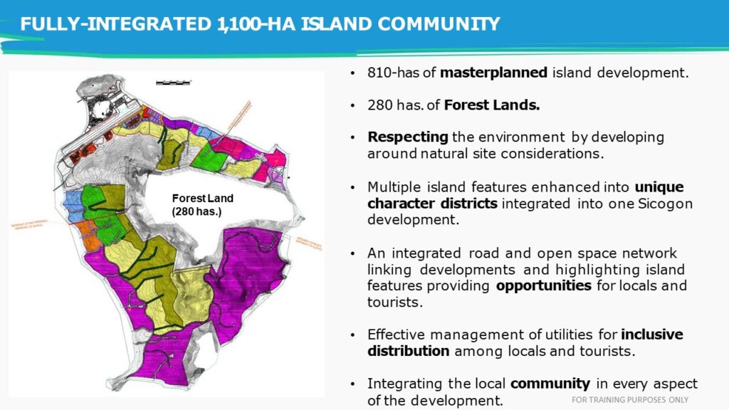 FULLY-INTEGRATED 1,100-HA ISLAND COMMUNITY